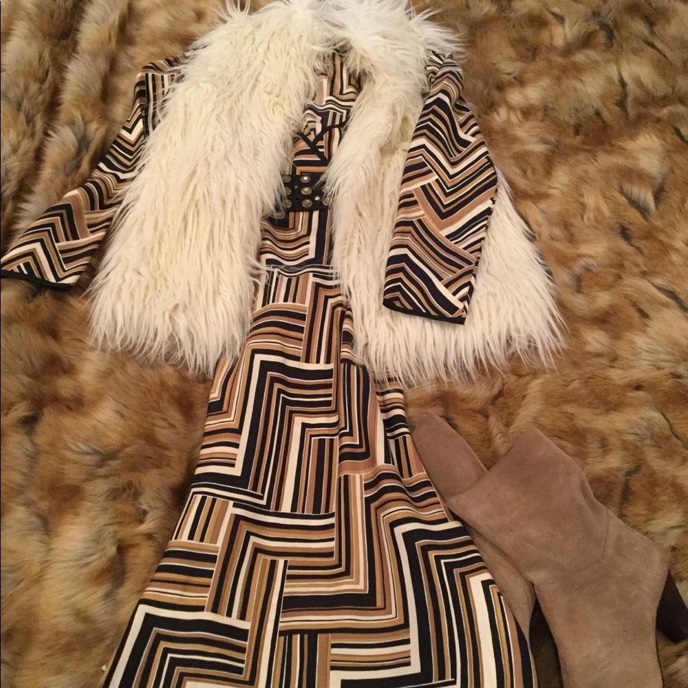 Joie faux mongolian fur vest